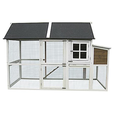 Innovation Pet Innovation Pet 242674 Extra Large Chicken Coop; Light Green with Cream Trim & Red Door 242674